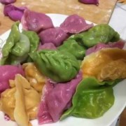 菠菜汁火龙果面水饺_菠菜火龙果饺子