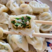  韭菜虾仁肉三鲜水饺「肉虾仁韭菜三鲜饺子」